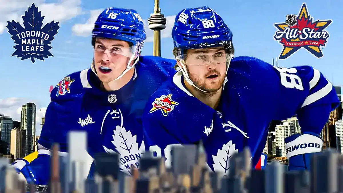William Nylander and Mitch Marner at the NHL All-Star Game.