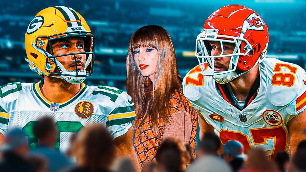 Packers Jordan Love, Chiefs Travis Kelce, Taylor Swift