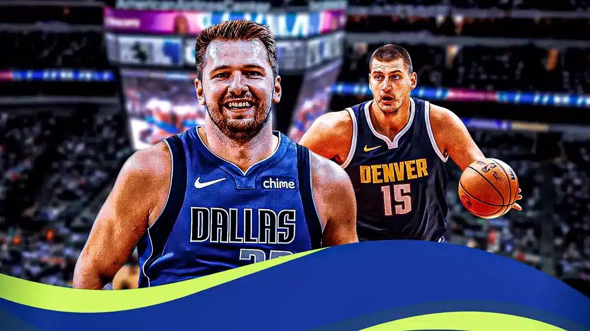 Luka Doncic next to Nikola Jokic