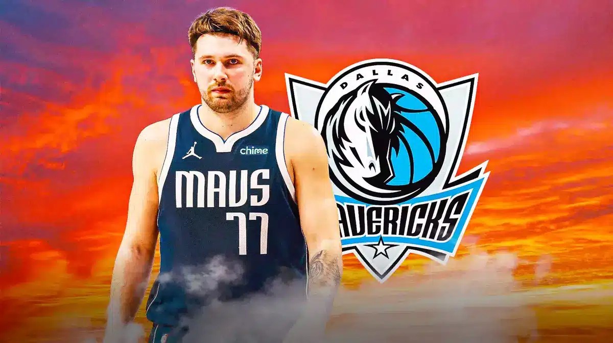 Luka Doncic throws a pass worthy of being painted on an art canvas to Dante Exum late in the Mavs-Lakers game.