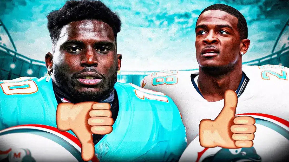 Dolphins' Tyreek Hill, De'Von Achane