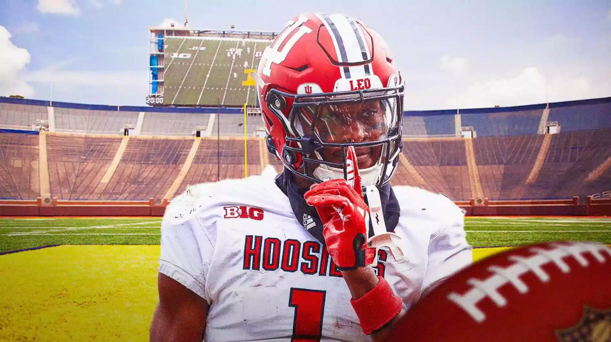 Michigan football, Wolverines, Indiana football, Donaven McCulley, Transfer portal, Donaven McCulley with Michigan football stadium in the background