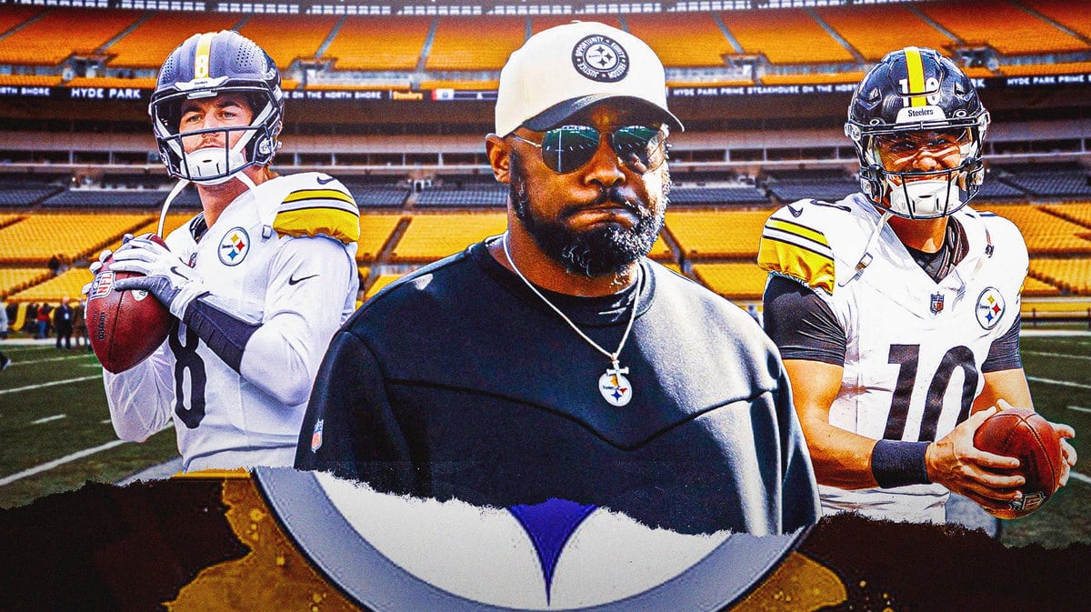 Steelers coach Mike Tomlin and QBs Kenny Pickett and Mitchell Trubisky