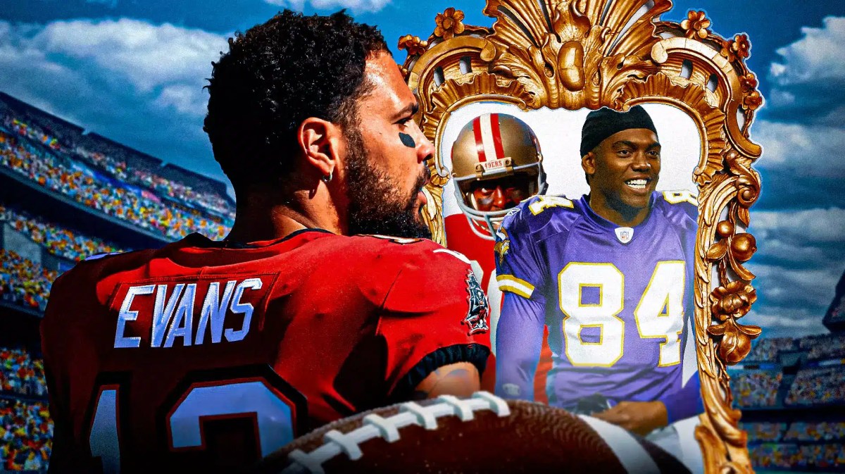Buccaneers' Mike Evans looking at Jerry Rice and Randy Moss