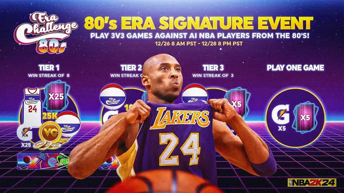 New NBA 2K24 80's Era Signature Event Offers VC & More