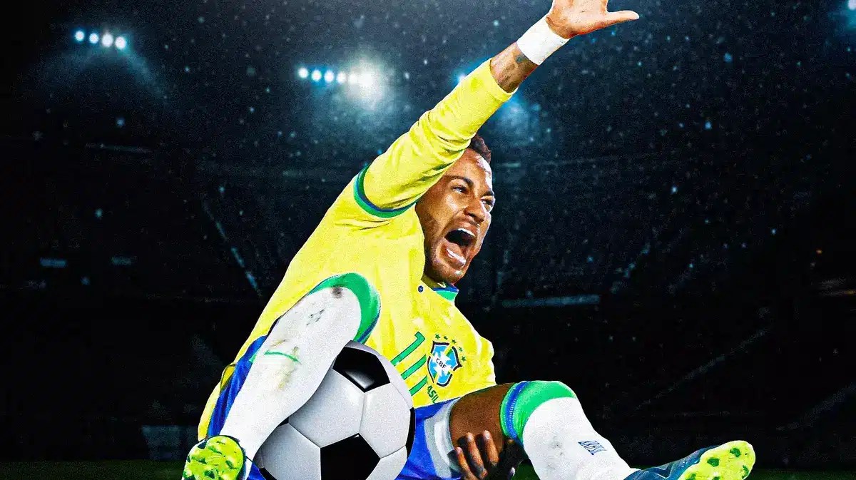 Neymar in pain on the pitch