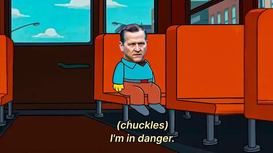 Joe Barry (Packers defensive coordinator) as the Im in Danger meme