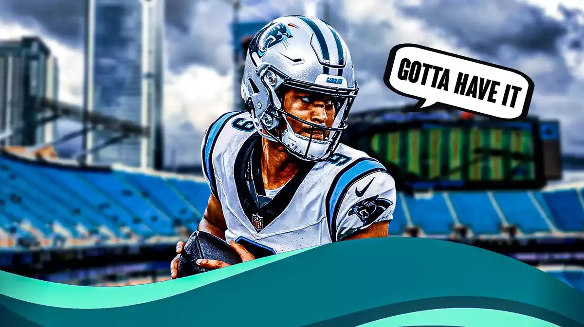 Carolina Panthers' Bryce Young and speech bubble “Gotta Have It”