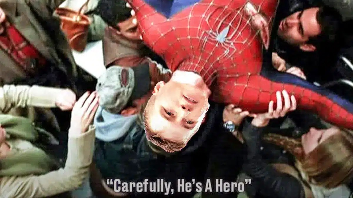 Bailey Zappe (Patriots) as Spiderman
