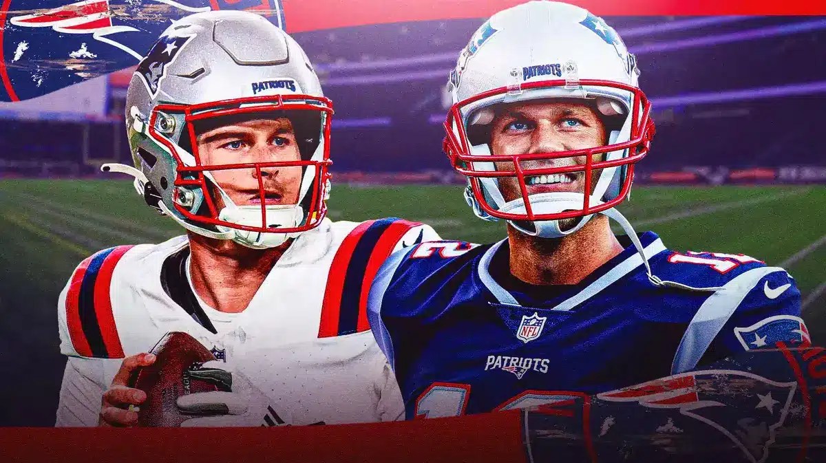 Patriots quarterbacks Bailey Zappe and Tom Brady