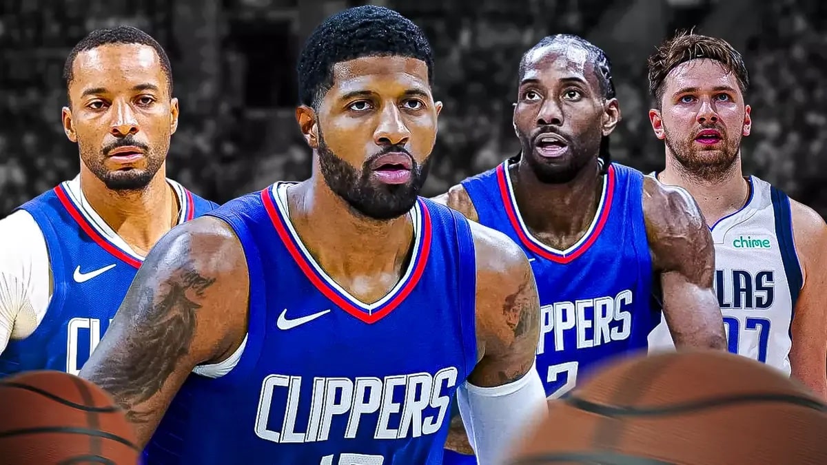 Paul George, Norman Powell, Kawhi Leonard, Luka Doncic, Los Angeles Clippers, Dallas Mavericks, Mavs