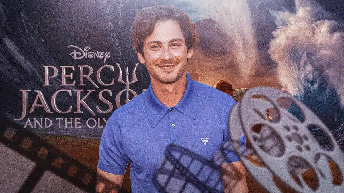 Percy Jackson and the Olympians poster wtih Logan Lerman.