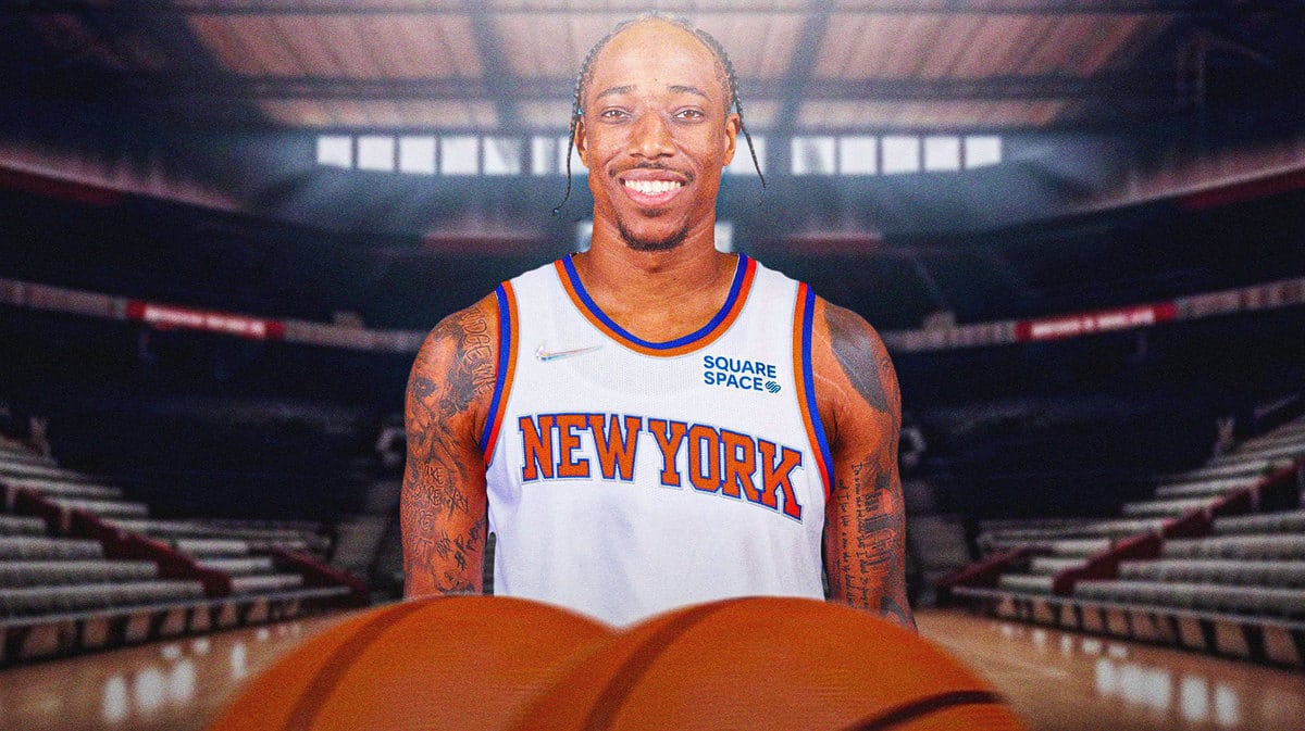 Bulls guard DeMar DeRozan in a Knicks jersey