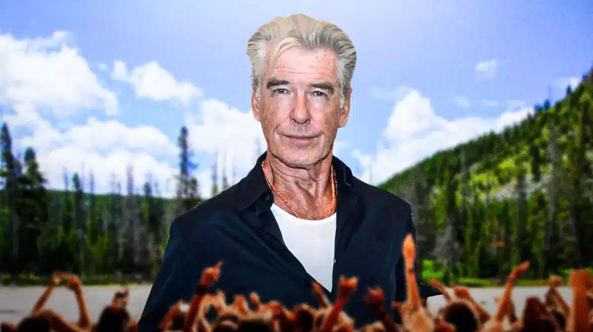 Pierce Brosnan at Yellowstone.