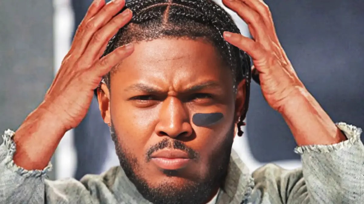 Raiders' Josh Jacobs as the Jackie Chan confused meme