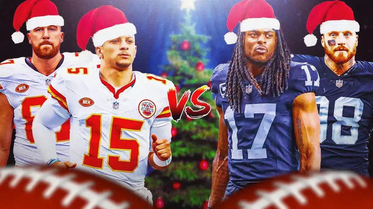 Raiders and Chiefs play in NFL Christmas Day matchup.