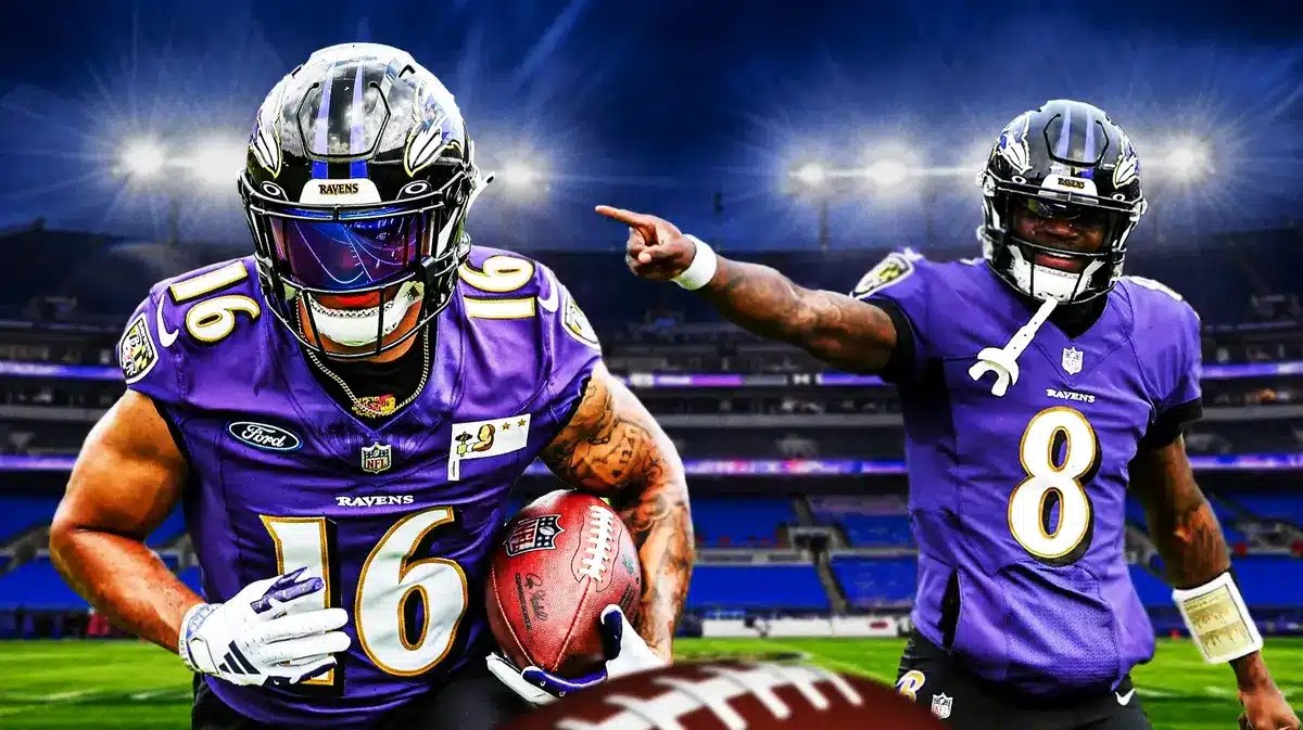Ravens' Tylan Wallace and Lamar Jackson