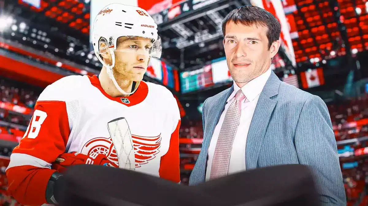 Red Wings star Patrick Kane with Pavel Datsyuk.