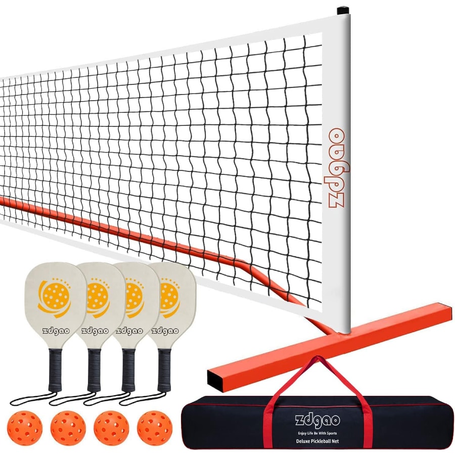 SGSPORT Portable Pickleball Net Set on a white background.