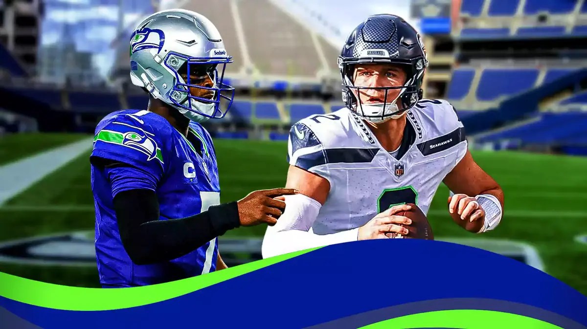 Seahawks quarterbacks Geno Smith and Drew Lock