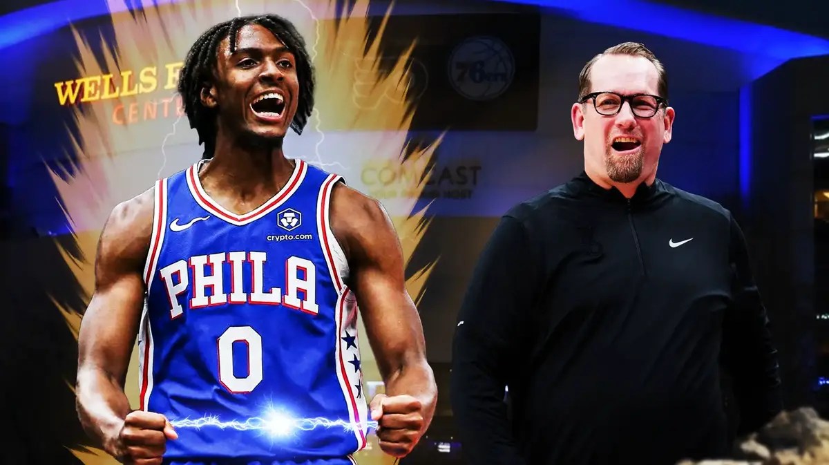 Sixers' Tyrese Maxey going super saiyan next to Nick Nurse