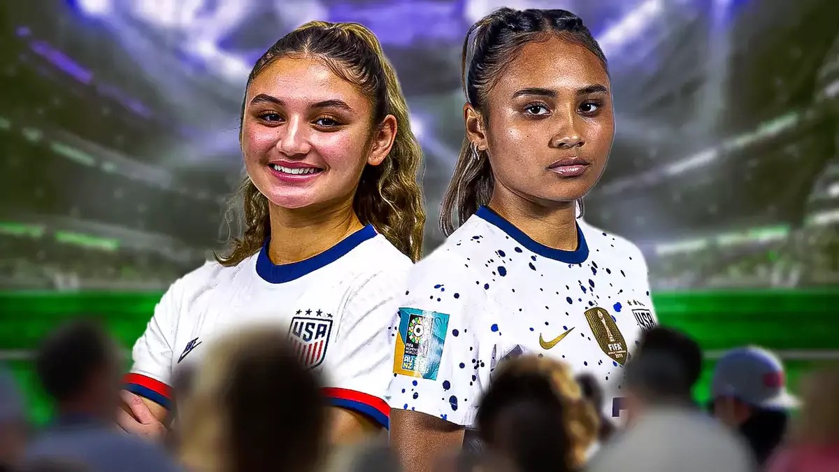 NWSL Angel City FC player Alyssa Thompson and her sister, soccer player Gisele Thompson