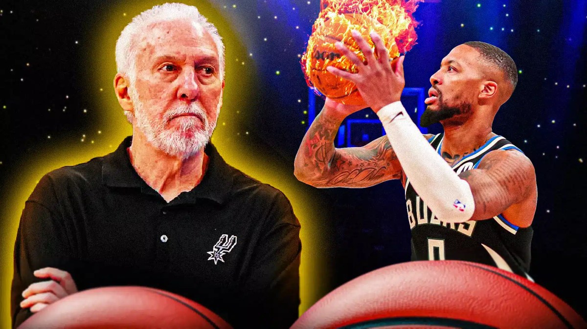 Spurs' Gregg Popovich, Bucks' Damian Lillard shooting a fireball