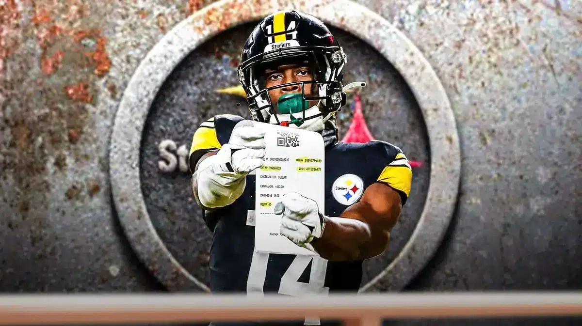 Steelers wide receiver George Pickens with the receipts