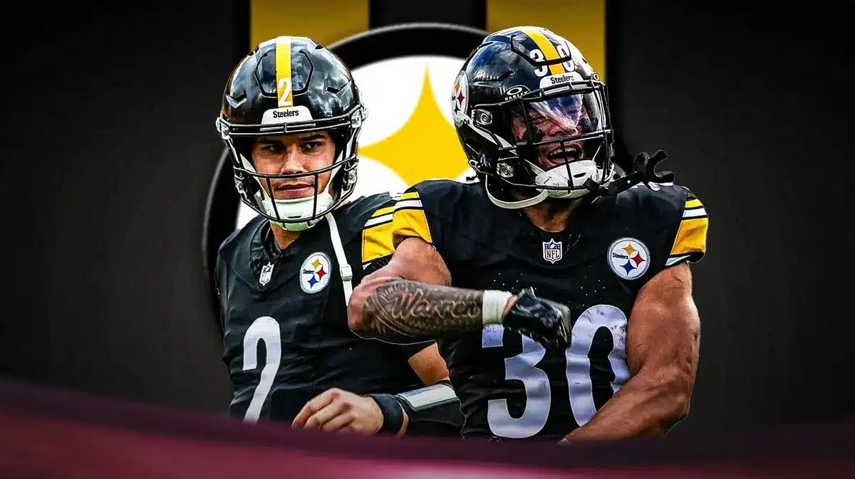 Steelers mason Rudolph and Jaylen Warren