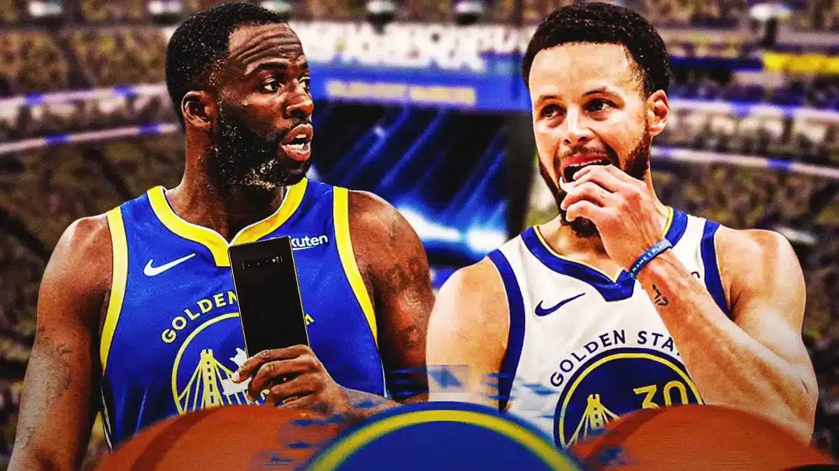 Warriors' Draymond Green, Stephen Curry talking