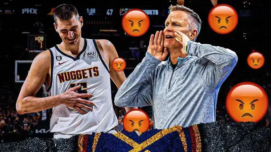 Steve Kerr with angry emojis, Nikola Jokic