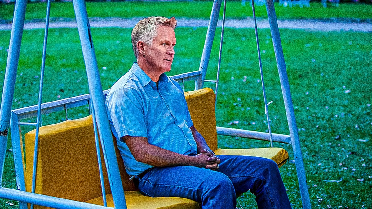 Warriors' Steve Kerr as the sad pablo escobar meme