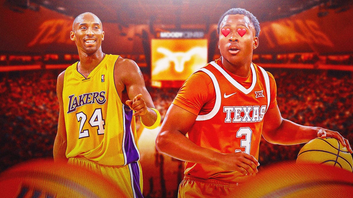 Texas basketbal star Max Abmas on love he has for Kobe Bryant.