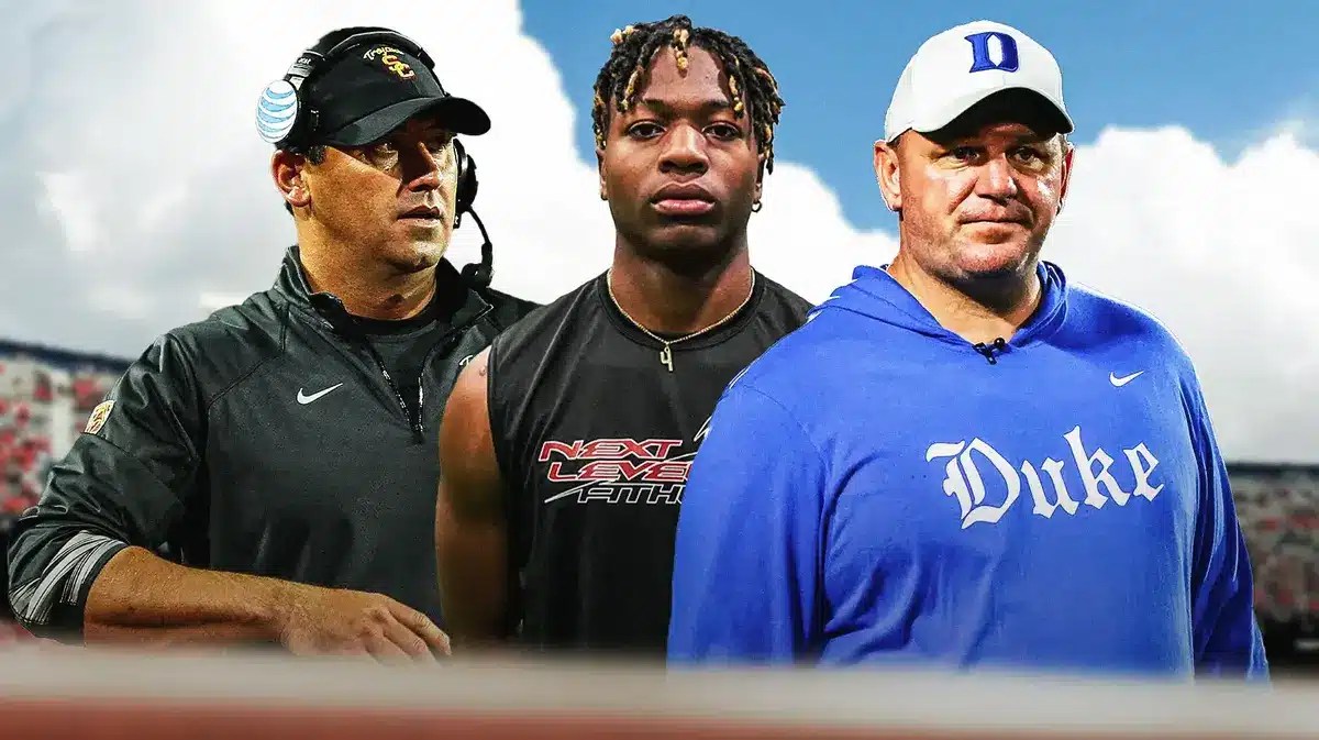 Texas football HC Steve Sarkisian with Tyanthony Smith and Texas A&M Mike Elko
