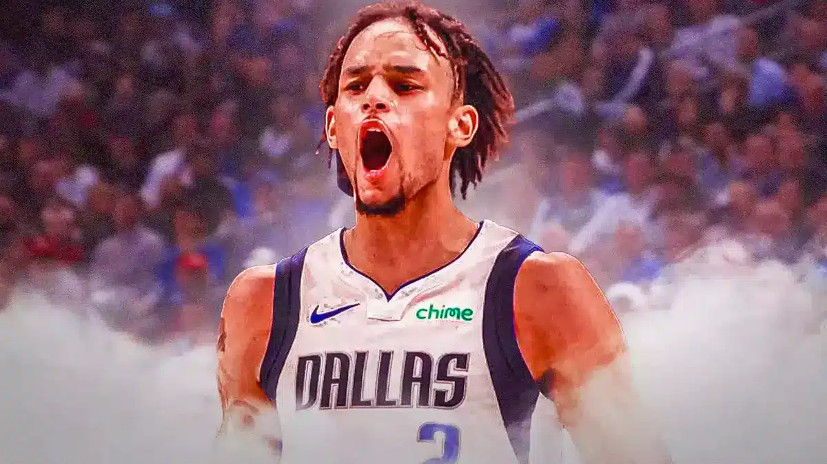 Mavs rookie Dereck Lively II yelling