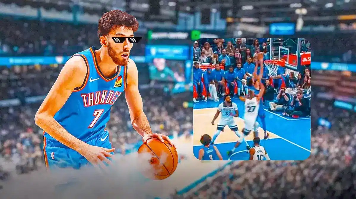 Chet Holmgren (Thunder) with deal with it shades.