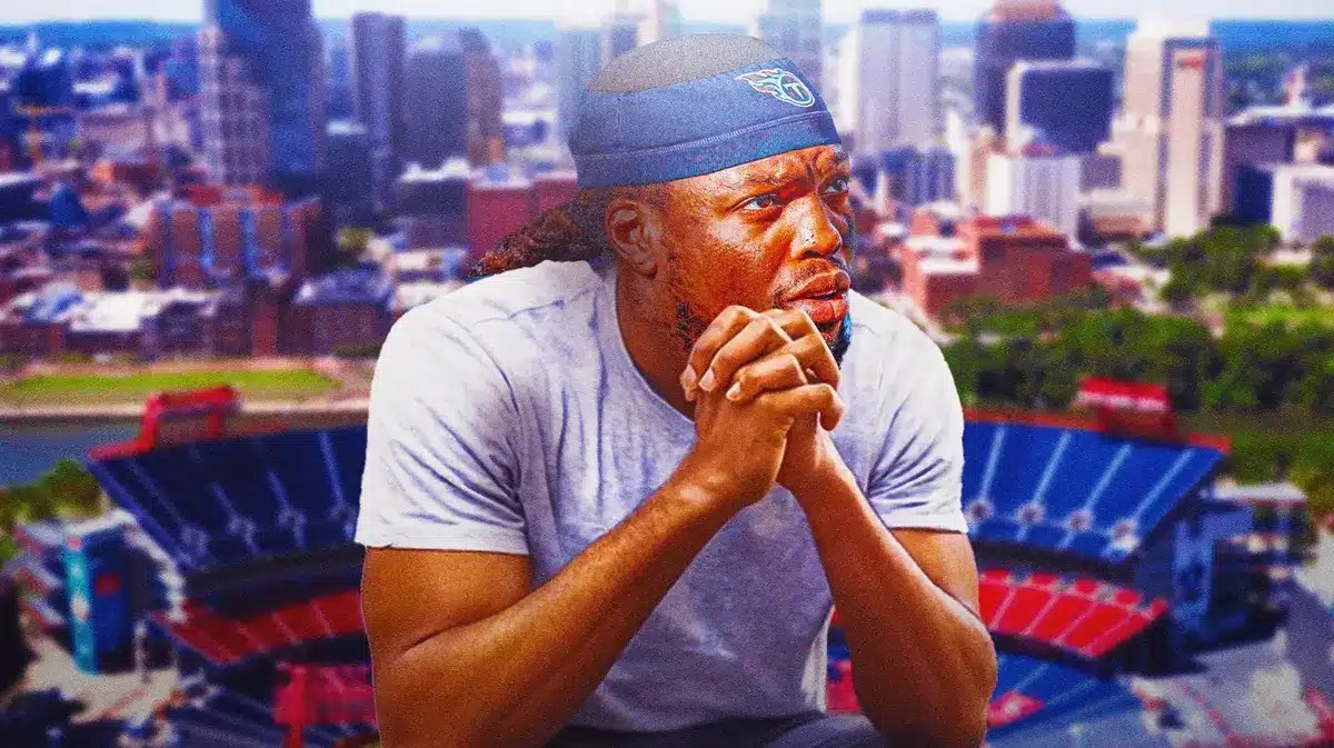 Derrick Henry (Titans) as this guy looking worried