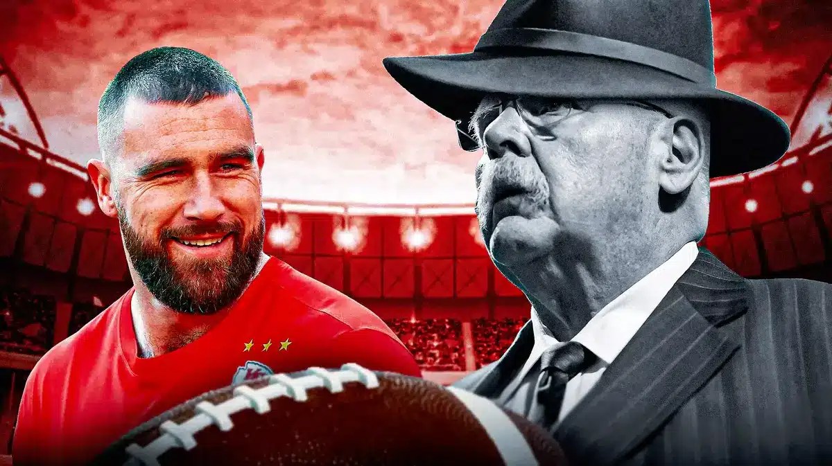 Chiefs TE Travis Kelce and coach Andy Reid