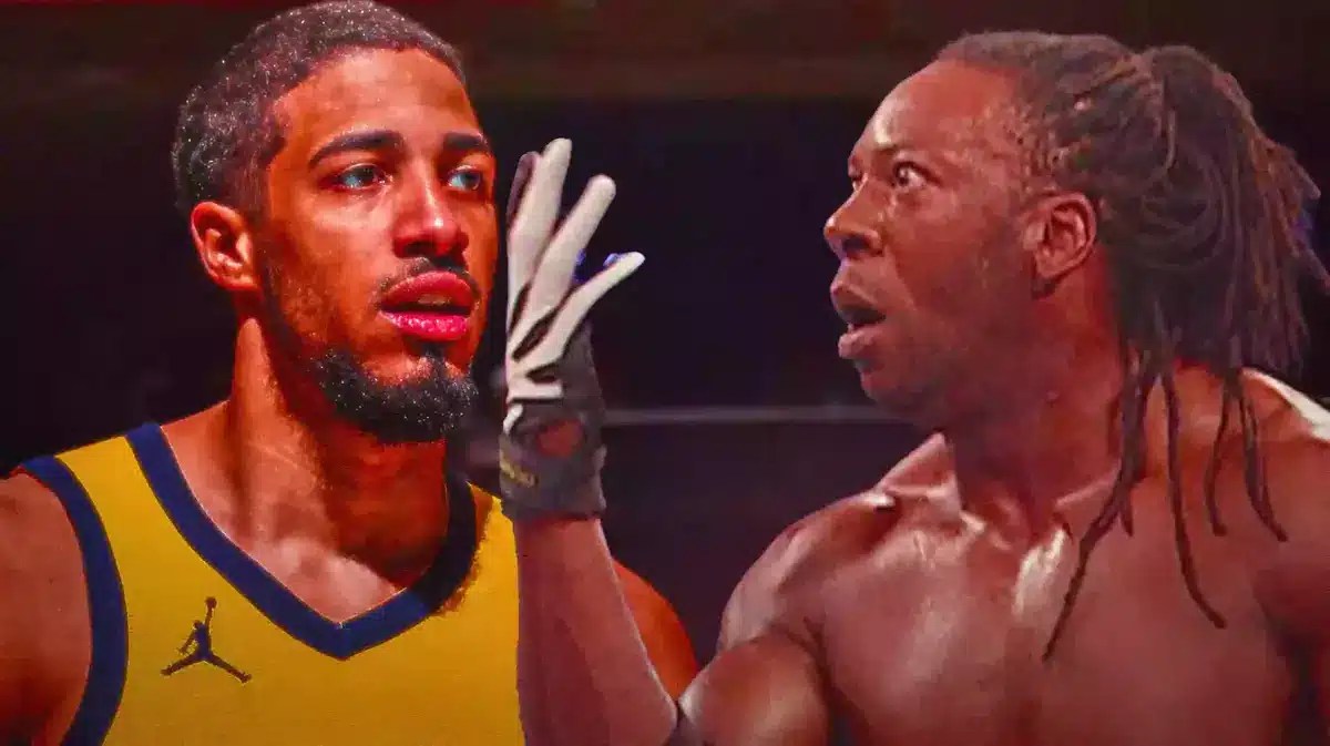 Indiana Pacers point guard Tyrese Haliburton and former WWE superstar Booker T
