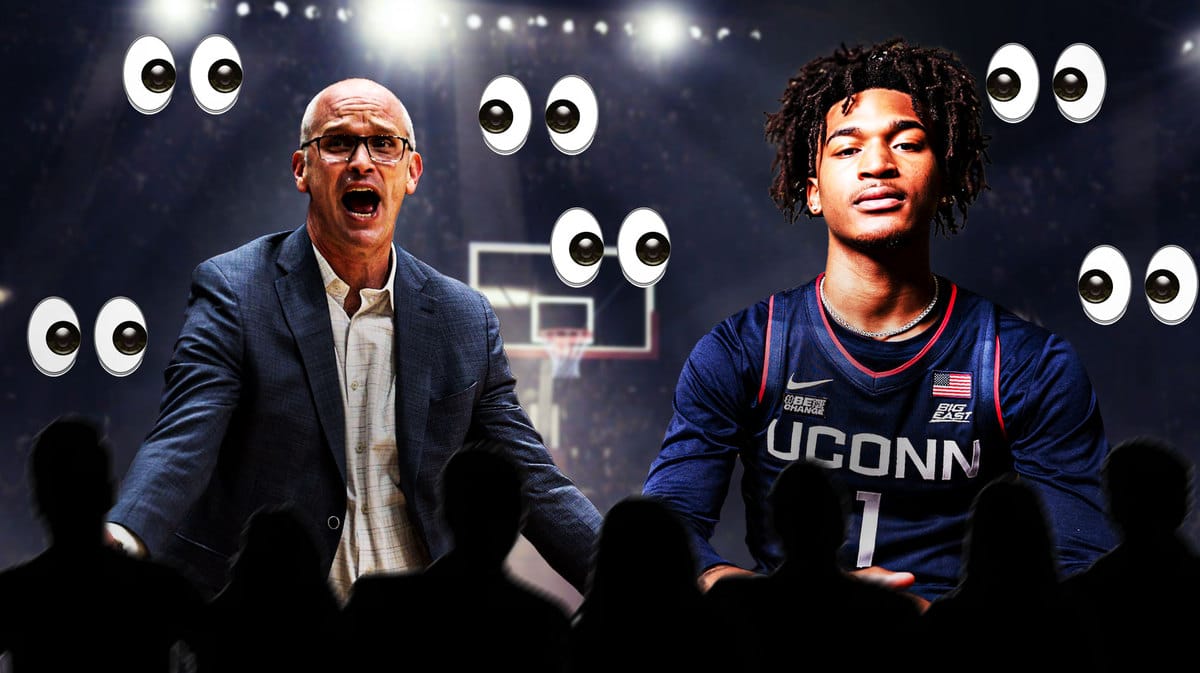 Dan Hurley, Stephon Castle. Eyeball emojis all around