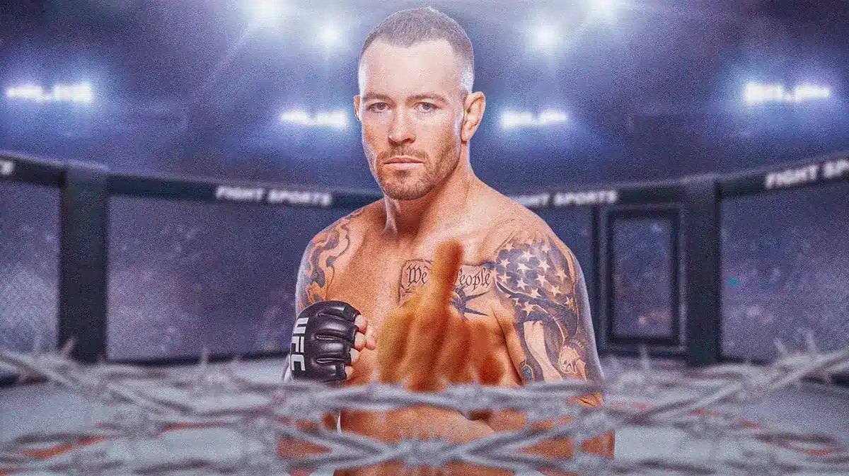 Colby Covington flipping the bird