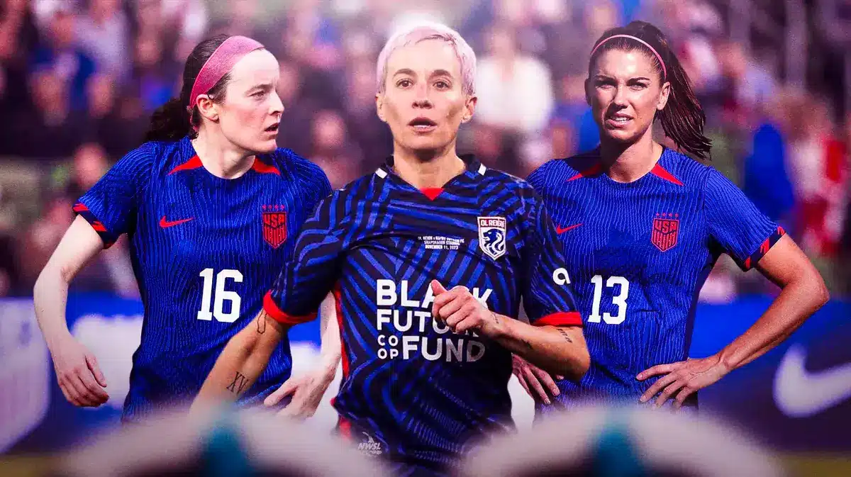 Players from the 2023 USWNT Women’s World Cup soccer team like Megan Rapinoe, Rose Lavelle and Alex Morgan
