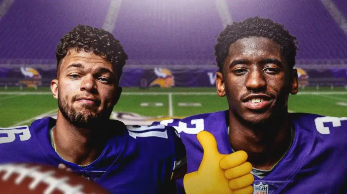 Vikings QB Jaren Hall, WR Jordan Addison
