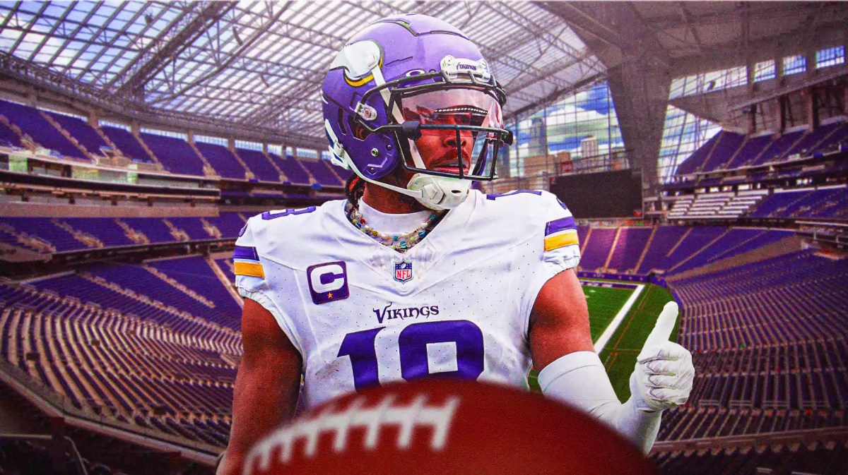 Vikings Justin Jefferson, U.S. Bank Stadium, Vikings field