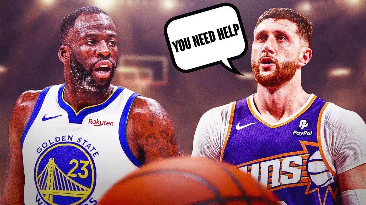 Jusuf Nurkic saying "You need help" to Draymond Green