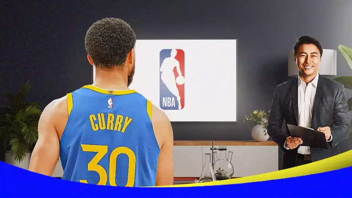 Warriors guard Steph Curry with trespassing fan