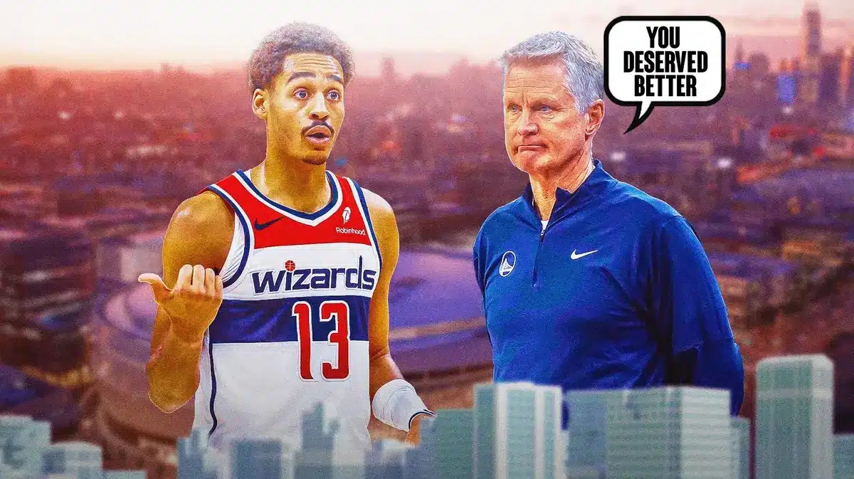 Steve Kerr saying "You deserved better" to Jordan Poole
