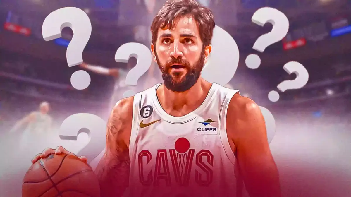 Cavs' Ricky Rubio looking serious. Question marks everywhere.