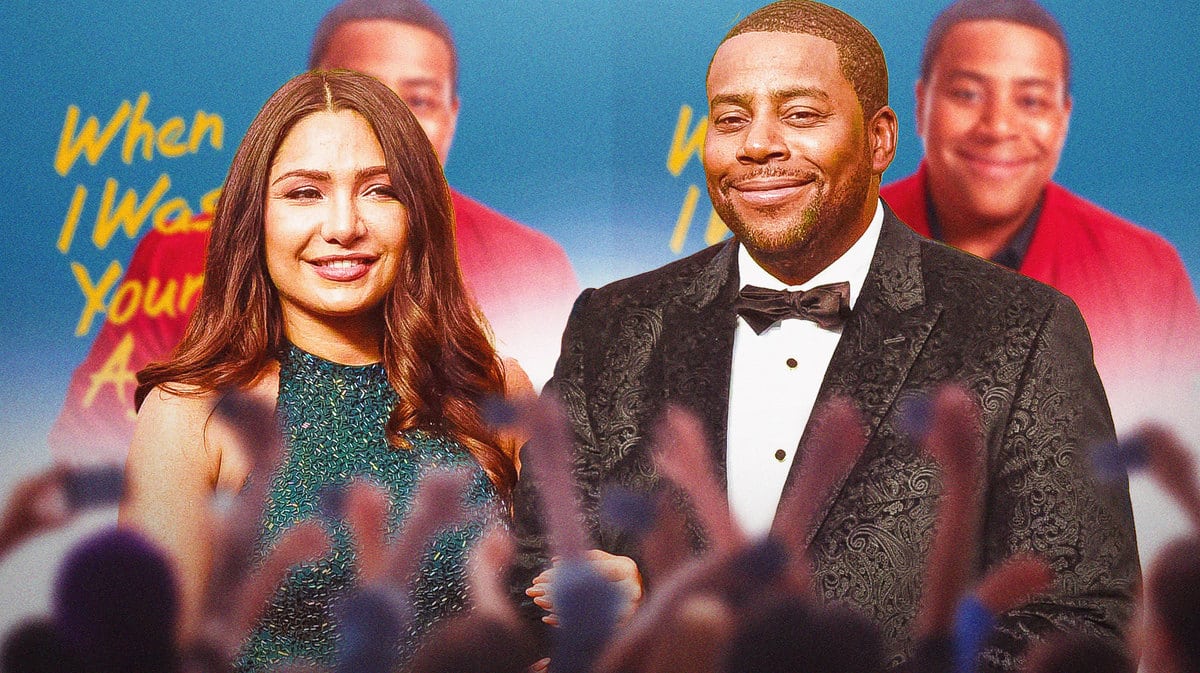 Kenan Thompson and his ex-wife Christina Evangeline and his his novel “When I Was Your Age” in the back
