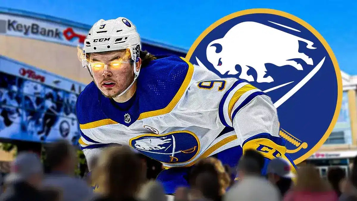 Sabres star Zach Benson at the KeyBank Center.